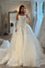 Glitter Ball Gown Strapless Lace Sleeveless Wedding Dress, Bridal Dress OW0164