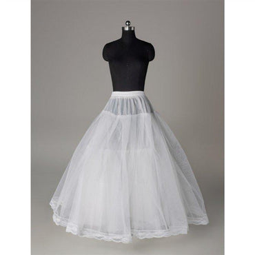Fashion A Line Wedding Petticoat Accessories White Floor Length PDP3