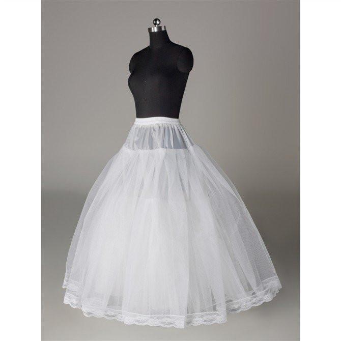 Fashion A Line Wedding Petticoat Accessories White Floor Length PDP3
