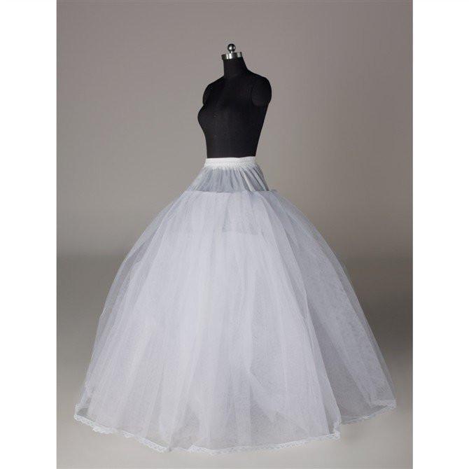 Fashion Ball Gown Wedding Petticoat Accessories White Floor Length PDP5