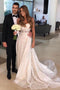 A-Line Sweetheart Lace Cheap Wedding Dress with Appliques PDL51