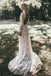 Mermaid High Neck Backless Long Sleeves Boho Lace Wedding Dress PDL48