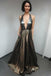 A-Line Halter Backless Long Prom Dress with Pockets PDL64