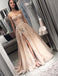Elegant Sweetheart Long Split Prom Dress with Appliques A Line Evening Dress PDH30