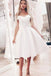 A-Line Off-the-Shoulder White Short Prom Dress, Homecoming Dresses PDN32