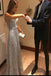Popular V-Neck Long Silver Prom Dress with Beading Sequin Evening Dress PDS76