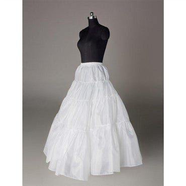 Fashion A Line Wedding Petticoat Accessories White Floor Length PDP16