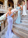 Appliqued Straps Mermaid Bridesmaid Dress with Bow PDN4