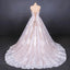 A Line Strapless Lace Appliques Wedding Dress, Cheap Bridal Dresses PDQ16