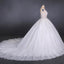 White Appliques Tulle Ball Gown Princess Wedding Dress, Bridal Gown PDQ31