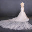 Charming Mermaid Tulle Wedding Dress, Chapel Train Long Bridal Gown PDQ14