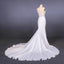 Mermaid Appliques Long Stunning Wedding Dress, Long Bridal Dresses PDQ19