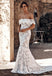 Off the Shoulder Lace Mermaid Wedding Dress, Cheap Bridal Dress PDP72