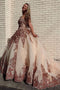 Sweetheart Tulle Sequin Long Prom Gown Evening Dress PDP62