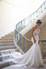 Elegant Spaghetti Straps Mermaid Spandex Wedding Dresses With Applique Court Train PDE69