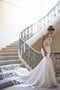 Elegant Spaghetti Straps Mermaid Spandex Wedding Dresses With Applique Court Train PDE69