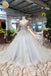 New Arrival Wedding Dresses V Neck Lace Up Back Beads Prom Dress Tulle PDL17