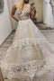 Ivory Sweetheart A Line Lace Appliques Long Prom Dresses PDP85