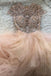 Pink Tulle Beads Long Prom Dress A Line Formal Evening Dress PDP61