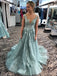 Illusion neckine prom dresses lace appliques formal dresses long evening gowns mg184