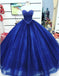 Sparkly Ball Gown Tulle Strapless Sweetheart Prom Dresses Beaded Quinceanera Dresses PD173