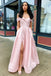 Simple Off the Shoulder Sweetheart Long Prom Dresses, Evening Dresses With Pockets TD106