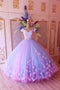 Princess Pink and Blue Ball Gown Cheap Prom Dresses,Quinceanera Dresses PDH98