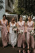 Simple Sheath V Neck Floor Length Chiffon Pink Bridesmaid Dresses, Long Prom Dress BD29