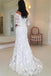 Charming Half Sleeves Lace Wedding Dresses Off the Shoulder Mermaid Bridal Gown WD13