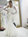 Charming Spaghetti Straps Sweetheart Ivory Backless Wedding Dress Mermaid Bridal Dress WD26
