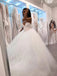 Elegant Ball Gown Sweetheart Strapless V Neck Tulle Long Wedding Dresses, Bridal Dresses WD33