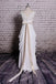 Charming A Line V Neck Cap Sleeve Lace Chiffon Wedding Dresses With Ribbons, Bridal Dress WD22
