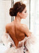 Fairy-tales strapless wedding dresses 3d flowers puff sleeves bridal gowns mg675
