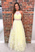 Princess Tulle A Line Appliques Long Prom Dress Party Dress PDK98