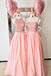 Gorgeous A-line Pink Satin Long Prom Party Dress PDK92