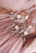 Elegant V Neck Flower Appliques Long Prom Evening Dress PDK83