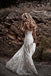 Mermaid Lace Sweetheart Strapless Ivory Beach Wedding Dresses, Boho Bridal Dresses SK14