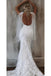 New Arrival Deep V Neck Mermaid Lace Wedding Dresses, Backless Bridal Dress OW0127