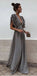 Boho Colorful V Neck A Line Cheap Bridesmaid Dress, Long Modest Dresses PDH12