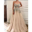 Charming Spaghetti Straps Appliques A-line Formal Long Prom Dresses PDH14