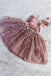 Cute A Line Strapless Floral Appliques Sweet 16 Dress, Tulle Mini Homecoming Dress OMH0234