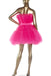 Light Pink Tulle Strapless Short Homecoming Dress with Sash, Graduation Dresses OMH0196