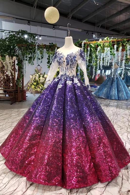 Ombre ball gowns sales