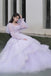 Princess Light Purple Tulle Prom Dresses with Long Sleeves, Quinceanera Dress OM0299