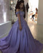 Lavender Ball Gown Off the Shoulder Lace Appliques Prom Dresses PDJ66