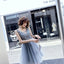 V Neck A Line Beaded Homecoming Dresses, Short Tulle Prom Dress PDN59