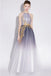 A Line Halter Tulle Long Prom Dresses With Appliques PDL28