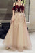 Charming A Line Straps Off Shoulder Tulle Prom Dresses With Appliques, Formal Dress OM0180