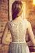 Charming A Line Silver Long Appliques Prom Dresses Tulle V-neck Formal Dress TD02