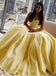 Simple sweetheart yellow prom dresses long cheap formal dress mg239